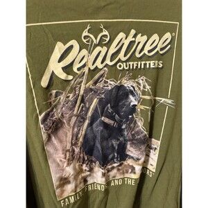 Real Tree Dog Camo Graphic Long Sleeved  T-Shirt Size 2 XL